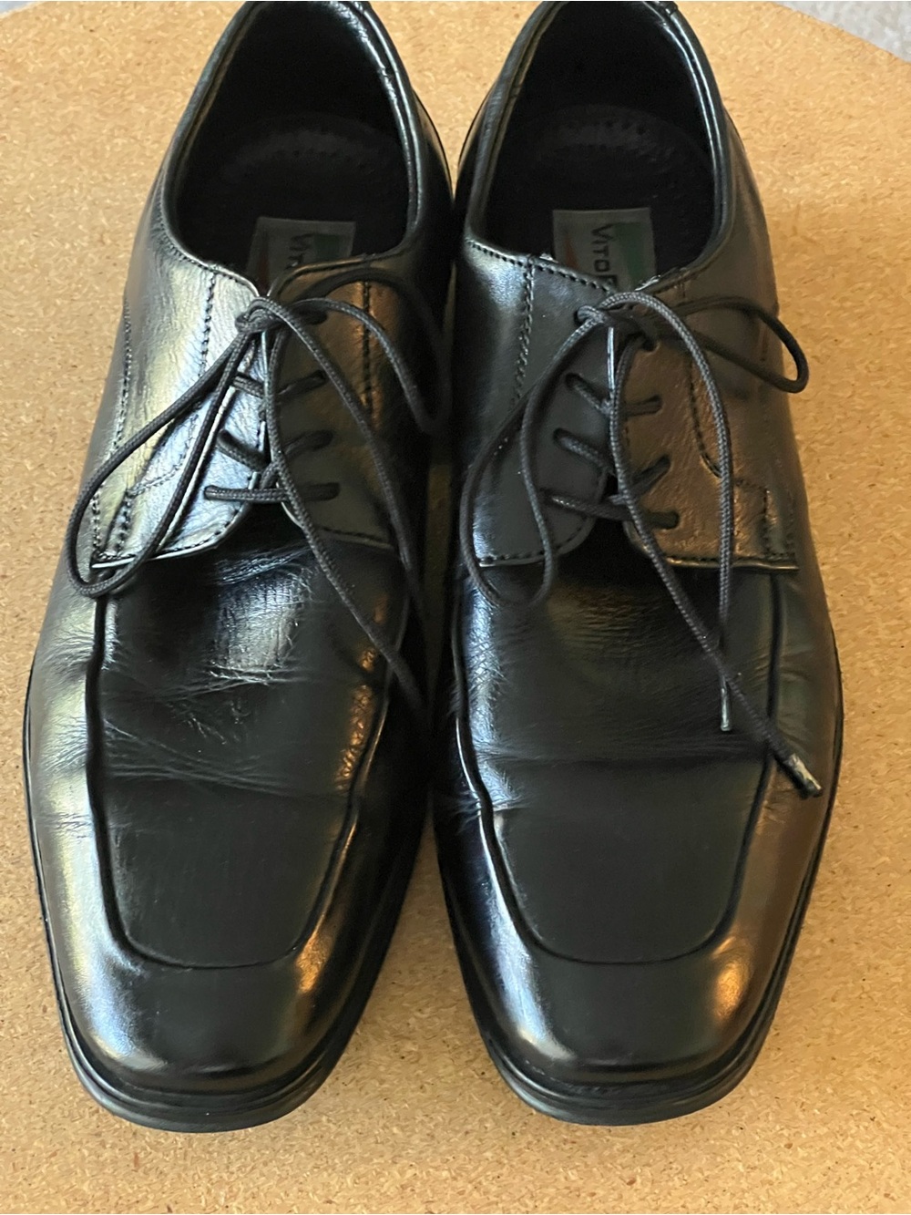 Men's Black Leather Lace-Up Derby — Classic Formal Shoe